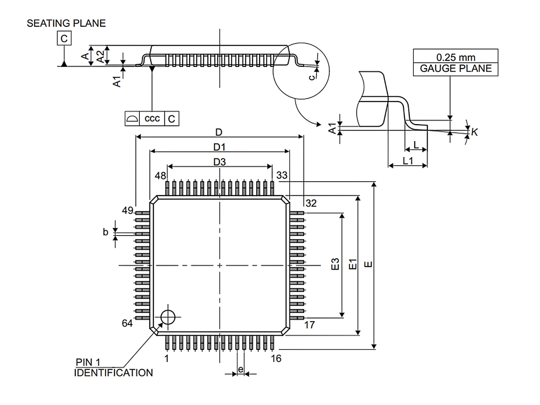STM32F105RCT6 package